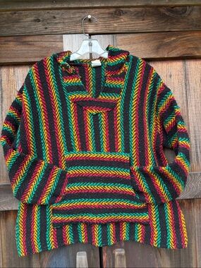 Striped Hooded Baja Hoodie